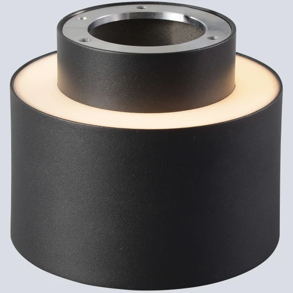 Crystal Lux CLT 085C BL 1400/592 Потолочный накладной LED светильник теплого света, черный матовый металл, белый матовый рассеиватель, технический минималистичный, свет вверх и вниз, 6+16Вт, 3000К 1360Лм CRI95 120° IP20 220V