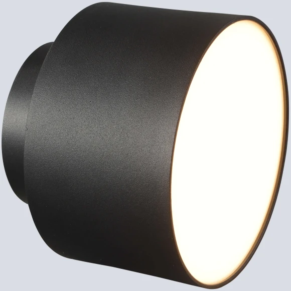 Crystal Lux CLT 085C BL 1400/592 Потолочный накладной LED светильник теплого света, черный матовый металл, белый матовый рассеиватель, технический минималистичный, свет вверх и вниз, 6+16Вт, 3000К 1360Лм CRI95 120° IP20 220V