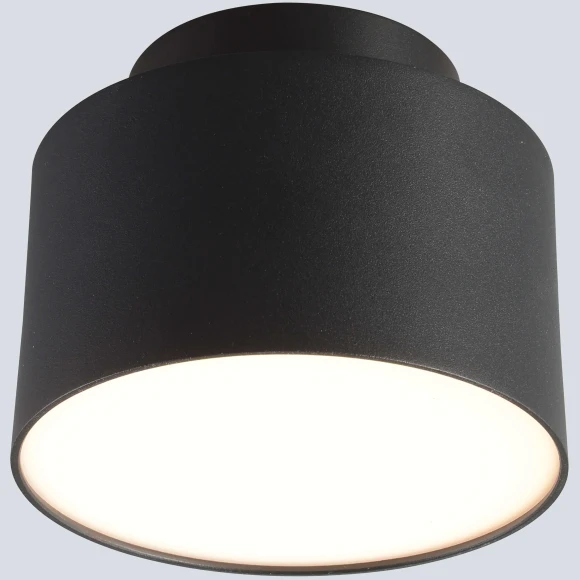 Crystal Lux CLT 085C BL 1400/592 Потолочный накладной LED светильник теплого света, черный матовый металл, белый матовый рассеиватель, технический минималистичный, свет вверх и вниз, 6+16Вт, 3000К 1360Лм CRI95 120° IP20 220V