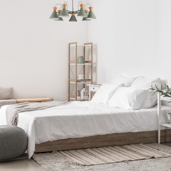 SLE125112-07 Светильник потолочный Серый, Золотистый/Серый, Темное дерево E14 7*40W MODICA