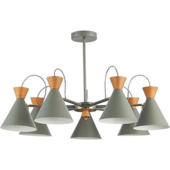 SLE125112-07 Светильник потолочный Серый, Золотистый/Серый, Темное дерево E14 7*40W MODICA