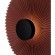 Freya Rotonda FR5634WL-L6R1 Минималистичное настенное LED-бра в стиле восточный лофт, 6 Вт, 3000К, CRI 80, 50 Лм, 360°, черный металл и красно-коричневый тканевый абажур диаметром 40 см