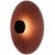 Freya Rotonda FR5634WL-L6R1 Минималистичное настенное LED-бра в стиле восточный лофт, 6 Вт, 3000К, CRI 80, 50 Лм, 360°, черный металл и красно-коричневый тканевый абажур диаметром 40 см