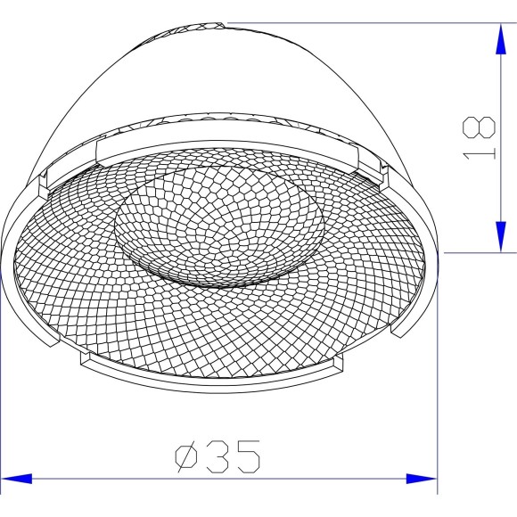 Сменная линза 50град (для светильников серии Focus с диам. плафона 45мм) LensD31-50 Сменная линза 50град (для светильников серии Focus с диам. плафона 45мм) LensD31-50