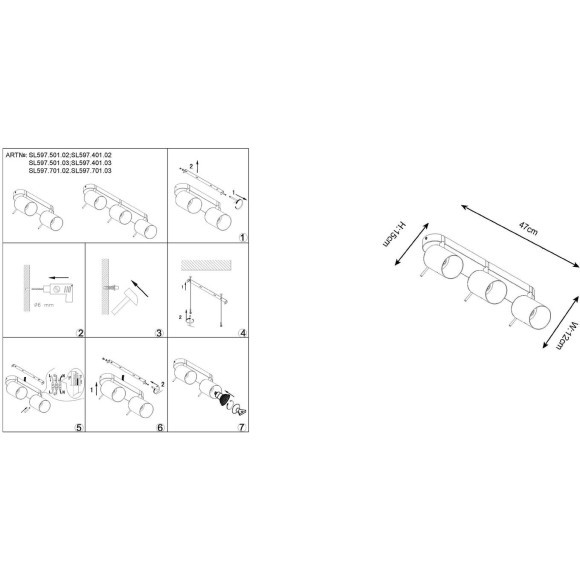 SL597.501.03 Спот ST-Luce Белый, Хром/Белый GU10 LED 3*3W Потолочные светильники SL597.501.03 Спот ST-Luce Белый, Хром/Белый GU10 LED 3*3W Потолочные светильники