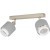 901046 Спот BELLIZZI, 2x7,5W (E27), L310, B90, H185, сталь, матовый никель / текстиль, серый, белый