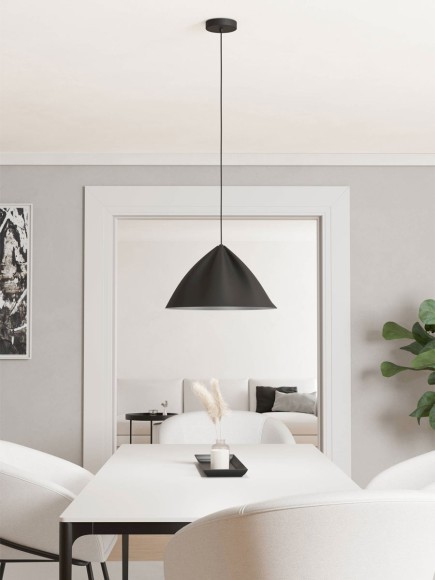 900835 EGLO PODERE Подвесной светильник с 1 лампой E27, 40Вт, черный, металл