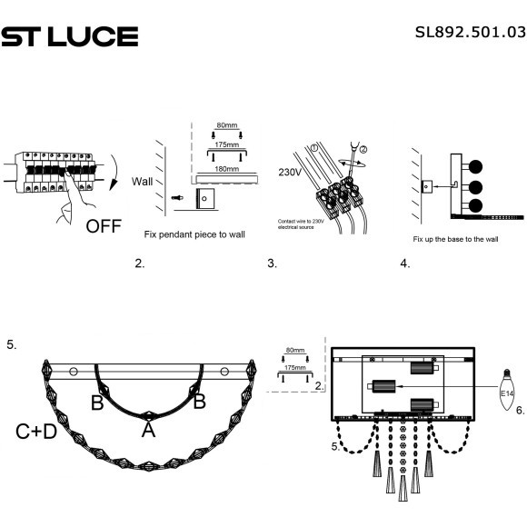SL892.501.03 Бра ST-Luce Хром/Слоновая кость, Прозрачный E14 3*40W REPRESENTA SL892.501.03 Бра ST-Luce Хром/Слоновая кость, Прозрачный E14 3*40W REPRESENTA