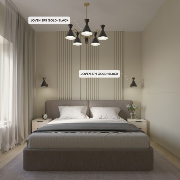 Люстра Crystal Lux JOVEN SP5 GOLD/BLACK Люстра Crystal Lux JOVEN SP5 GOLD/BLACK