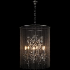 10450/500 Loft It VAILLE CRYSTAL Подвесная люстра графитовая, основание металл и стекло, 6 × E14, IP20