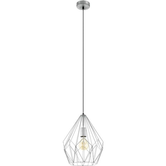 49935 Подвес CARLTON 1, 1x60W (E27), Ø310, H1100, сталь, серебро 49935 Подвес CARLTON 1, 1x60W (E27), Ø310, H1100, сталь, серебро