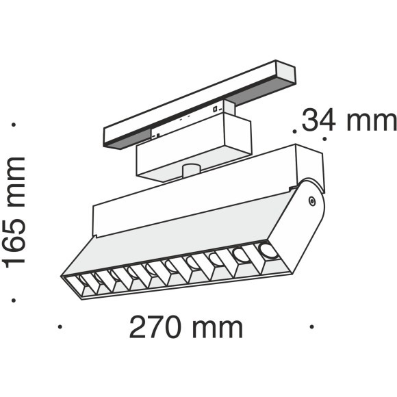 TR015-2-20W4K-B Трековый магнитный светодиодный светильник Maytoni Gravity CRI90+ 4000К 1600Лм 24° 20Вт