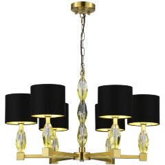 SL1759.303.06 Люстра подвесная ST-Luce Латунь/Черный E14 6*40W LINGOTTI SL1759.303.06 Люстра подвесная ST-Luce Латунь/Черный E14 6*40W LINGOTTI