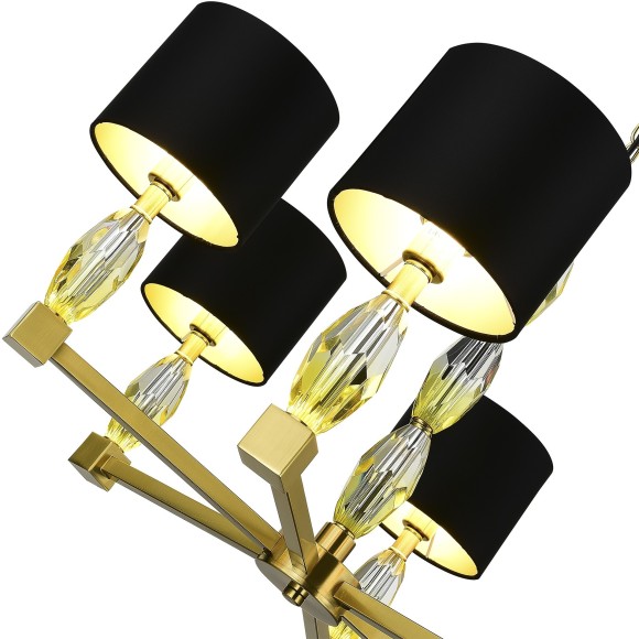 SL1759.303.06 Люстра подвесная ST-Luce Латунь/Черный E14 6*40W LINGOTTI