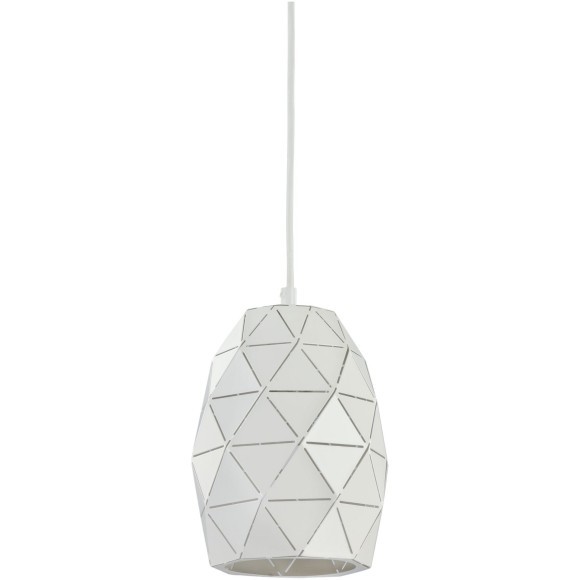 Подвесной светильник с металлическим плафоном ромбами и лампой Е27 Maytoni Louvre MOD199-PL-03-W
