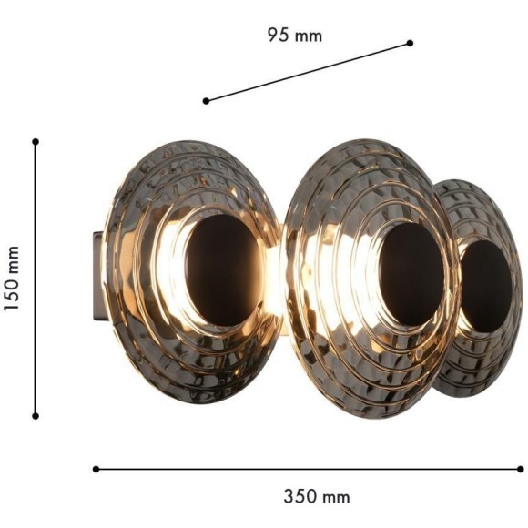 4642-3W, настенный светильник, D95xW350xH150, LEDx18W, 2052LM, 4000K, included