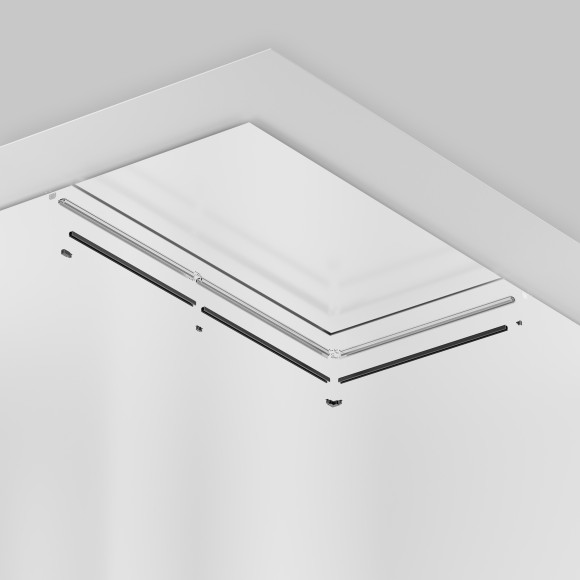 Профиль 2м для монтажа трехфазных шинопроводов в гарпунный нат. потолок Maytoni Trinity TRA005MP-312S