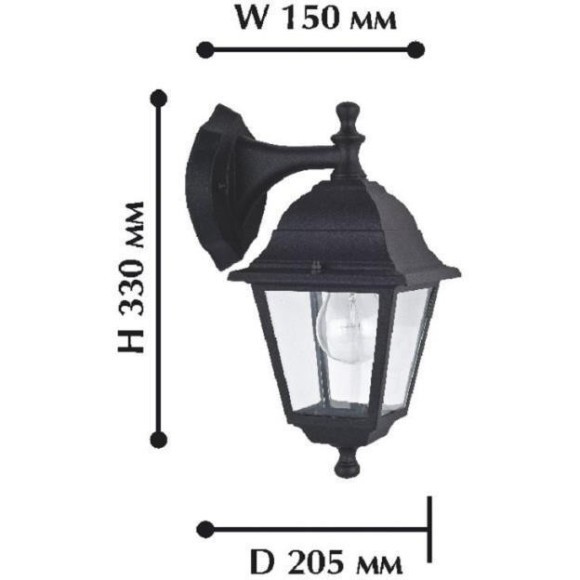 Настенный фонарь уличный Leon 1813-1W Настенный фонарь уличный Leon 1813-1W