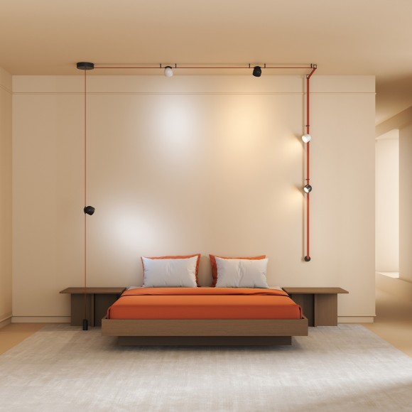 DK5640-BK Светодиодный поворотный SMART светильник для трека-ремня серии Denkirs Belty 48V, 12W, RA90, 38°, 2700-6500K