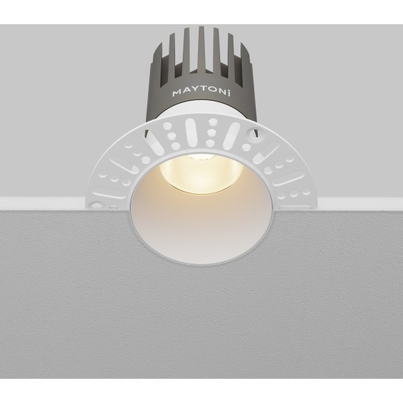 Встраиваемый светильник Maytoni Dip Hight+ LED Ra90 Lm1650 3000K IP20 15Вт 50° DL122-15W-3K-TRS-W