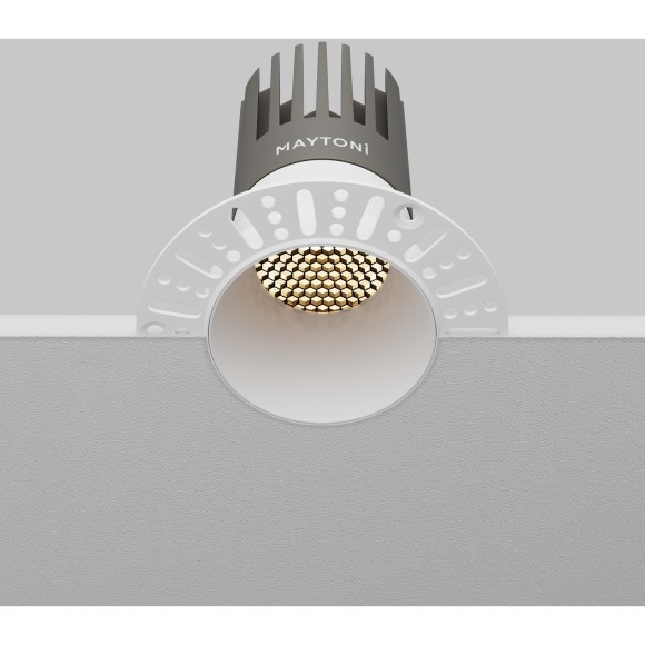 Встраиваемый светильник Maytoni Dip Hight+ LED Ra90 Lm1650 3000K IP20 15Вт 50° DL122-15W-3K-TRS-W