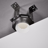 Novotech VARIO 371057 Безрамочный светильник-спот встраиваемый в ПВХ натяжной потолок с белой внутренней рамкой, сменная лампа GU10 до 12Вт (или LED модуль форм фактора MR16) 220V