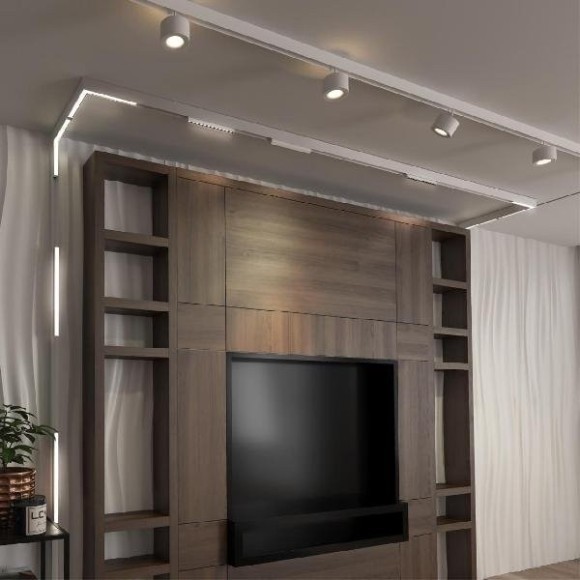 358607 Трековый светодиодный светильник Novotech Flum CRI90+ 4000К 1920Лм 100° 24W