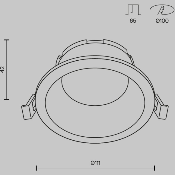 Встраиваемый светильник Technical DL126-GX53-WMG