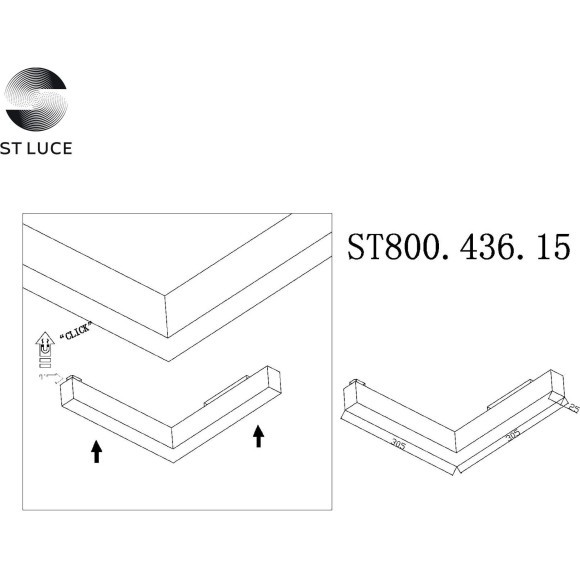 ST800.436.15 Трековый магнитный светодиодный светильник ST-Luce Skyline 48V CRI90+ 3000К 950Лм 120° 15Вт ST800.436.15 Трековый магнитный светодиодный светильник ST-Luce Skyline 48V CRI90+ 3000К 950Лм 120° 15Вт