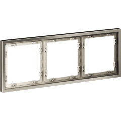 Рамка металлическая на 3 поста, S70 Metal (никель)