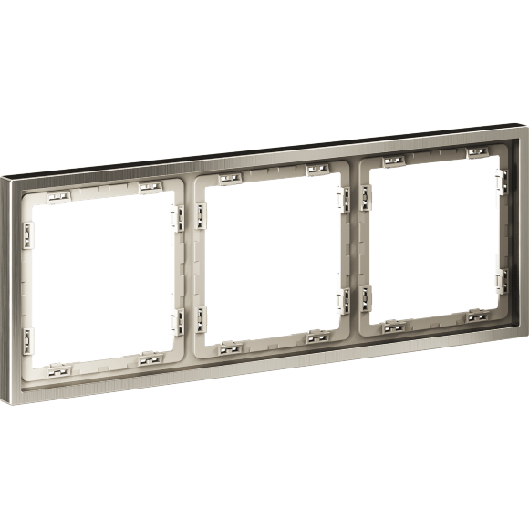 Рамка металлическая на 3 поста, S70 Metal (никель)