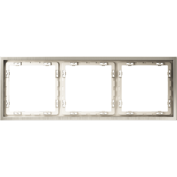 Рамка металлическая на 3 поста, S70 Metal (никель)