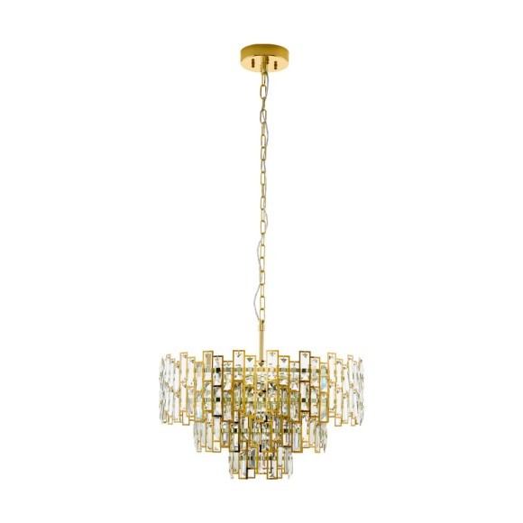 39613 EGLO CALMEILLES Подвес с 10 лампами E14, 250Вт, хрусталь, латунь