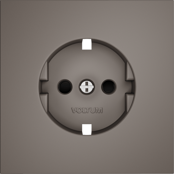 Накладка для розетки с заземлением и защитными шторками, S70 (капучино)