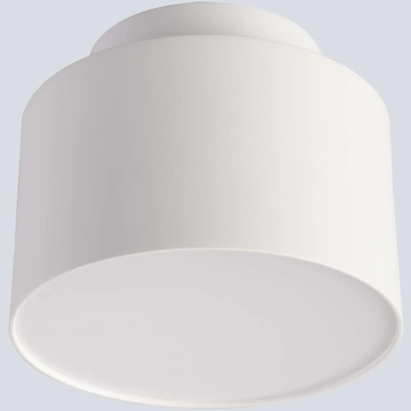 Crystal Lux CLT 085C WH 1400/591 Потолочный накладной LED светильник теплого света, белый матовый металл, белый матовый рассеиватель, технический минималистичный, свет вверх и вниз, 6+16Вт, 3000К 1360Лм CRI95 120° IP20 220V