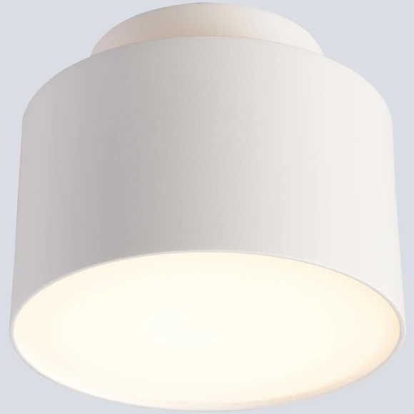 Crystal Lux CLT 085C WH 1400/591 Потолочный накладной LED светильник теплого света, белый матовый металл, белый матовый рассеиватель, технический минималистичный, свет вверх и вниз, 6+16Вт, 3000К 1360Лм CRI95 120° IP20 220V