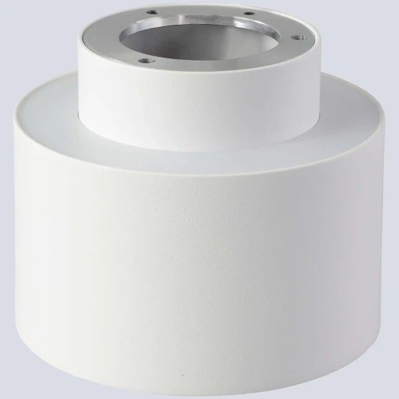 Crystal Lux CLT 085C WH 1400/591 Потолочный накладной LED светильник теплого света, белый матовый металл, белый матовый рассеиватель, технический минималистичный, свет вверх и вниз, 6+16Вт, 3000К 1360Лм CRI95 120° IP20 220V
