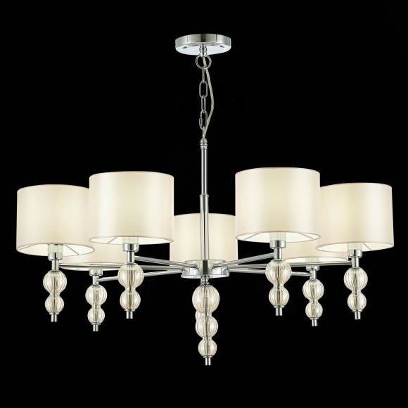 SLE105703-07 Светильник подвесной Хром/Светло-бежевый E14 7*40W RAMER SLE105703-07 Светильник подвесной Хром/Светло-бежевый E14 7*40W RAMER