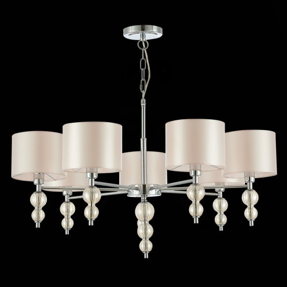 SLE105703-07 Светильник подвесной Хром/Светло-бежевый E14 7*40W RAMER SLE105703-07 Светильник подвесной Хром/Светло-бежевый E14 7*40W RAMER