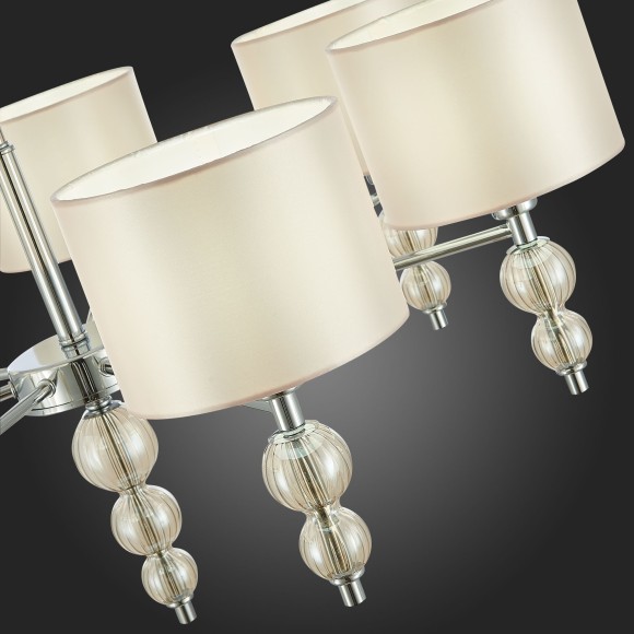 SLE105703-07 Светильник подвесной Хром/Светло-бежевый E14 7*40W RAMER SLE105703-07 Светильник подвесной Хром/Светло-бежевый E14 7*40W RAMER