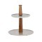 427261 MAKILALA Декоративное блюдо-этажерка L255, B255, H280, дерево, мрамор, белый
