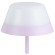 Eglo Meggiano 900979 Аккумуляторная уличная настольная LED-лампа с сенсорным диммером, RGB-подсветкой и памятью настроек, переносной подвешиваемый плафон, 1,5 Вт + 0,8 Вт, 5В, 3000К, 150 лм, IP54, лиловый и белый пластик, диаметр 150 мм, высота 320 мм
