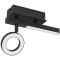 900513 Спот CARDILLIO 2, LED 1X3,2W, 400lm, LED 1X2,2W, 240lm, L225, B65, H165, сталь, черный/пластик, матовый