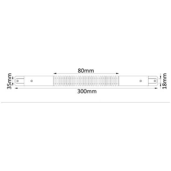 Гибкий соединитель для накладных однофазных шинопроводов Crystal Lux CLT 0.211 05 BL