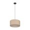 900859 EGLO FENIGLIA Подвесная люстра с 1 лампой E27, 40Вт, сталь черный, текстиль бежевый