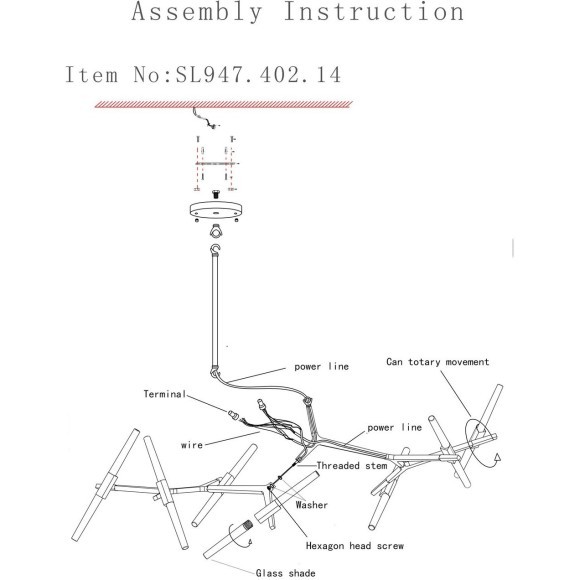 SL947.402.14 Люстра потолочная ST-Luce Черный/Белый G9 14*5W LACONICITA