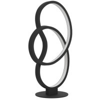 900951 Настольная лампа GIANELLA, 12W (LED), 3000K, 1100lm, L220, B130, H400, сталь, черный / пластик, белый