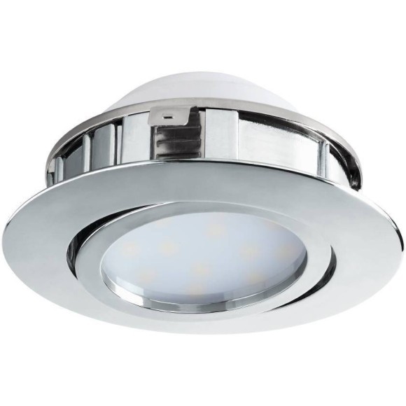95855 Светодиодный встраиваемый светильник PINEDA регулир. и диммир., 1х6W(LED), Ø84, пластик, хром