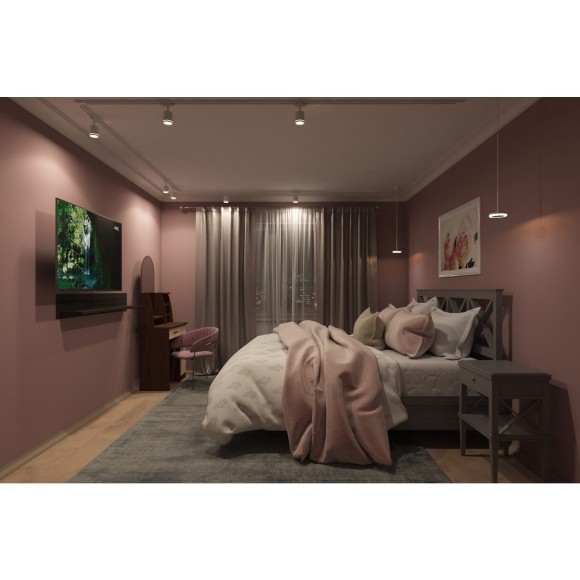 Однофазный двужильный светодиодный трековый светильник Denkirs DK6401-WH SOLID Ribe 3200К 630Лм CRI90+ 120° 5Вт Однофазный двужильный светодиодный трековый светильник Denkirs DK6401-WH SOLID Ribe 3200К 630Лм CRI90+ 120° 5Вт