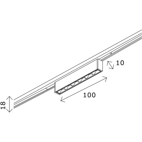 ST666.436.05 Ультратонкий трековый магнитный светодиодный светильник ST-Luce Super 5 CRI90+ 3000К 220Лм 36° 5Вт
